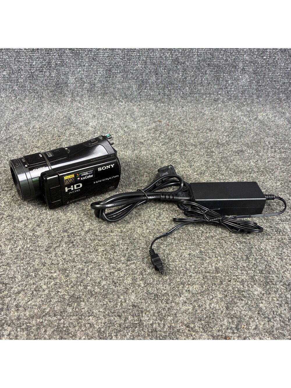 Sony HandyCam HDR-CX7 6.1MP Video Camera Camcorder Black w/ Charger WORKS